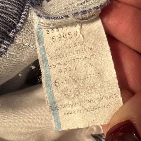 Vintage Petit Jouet 3pc Outfit Baby 6-9m Crane Truck Overalls Shirt Knit Booties - Picture 10 of 12